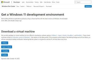 Visual Studio 2022と共に提供される評価版Windows 11仮想マシン
