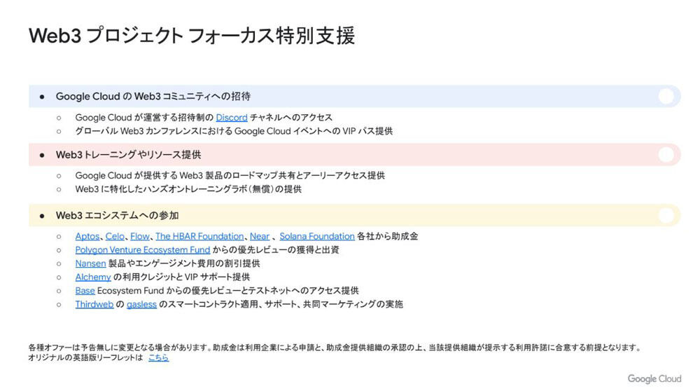 Web3スタートアップへの支援の概要