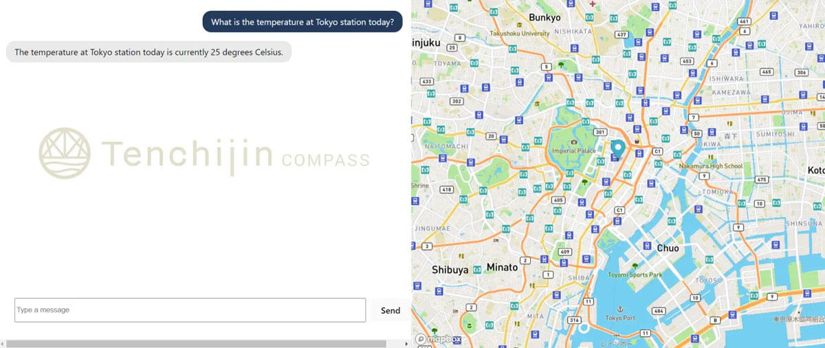 天地人コンパスでのCompass AIの利用イメージ。