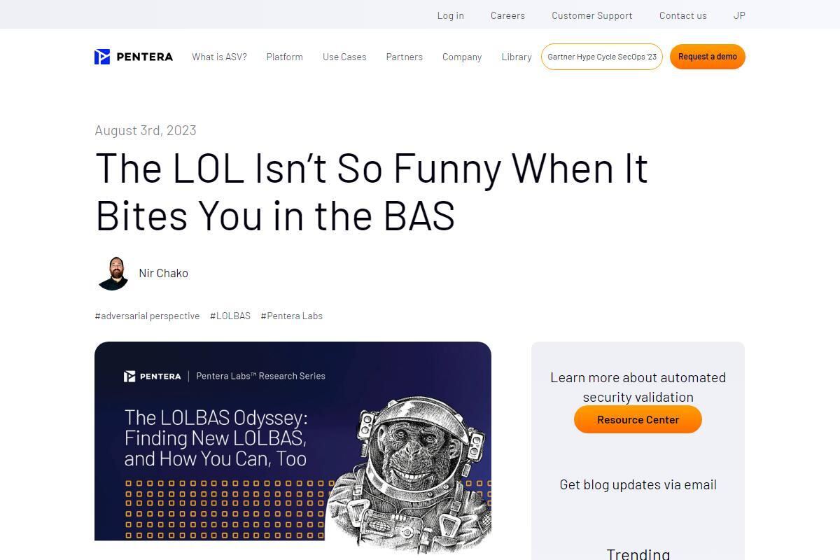 The LOL Isn’t So Funny When It Bites You in the BAS - Pentera
