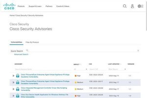シスコ製品のセキュリティアドバイザリ、1週間で17個発行