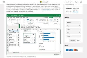 ExcelでPythonをサポート、Microsoftが発表