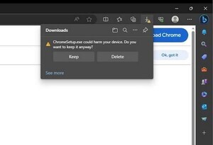 Microsoft Edge、Chromeインストーラに誤って「有害」フラグを立ててしまう