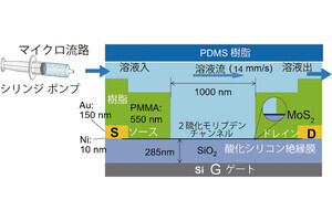 東北大がマイクロ流路を備えた分子センサを開発 - 体内センサ実現に期待