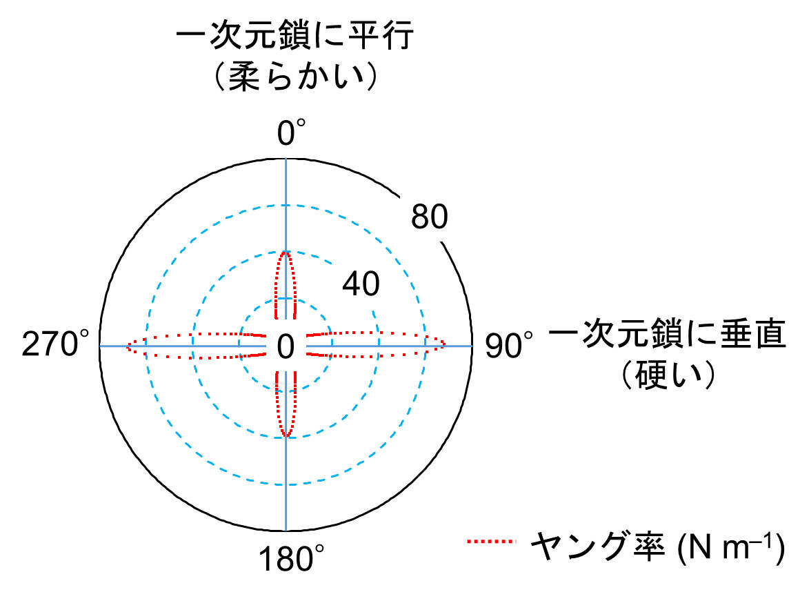 BeSi2の面内ヤング率の極座標図