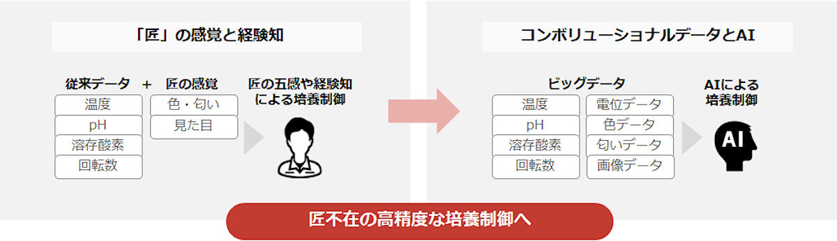 AIによる自動培養制御システム概要図