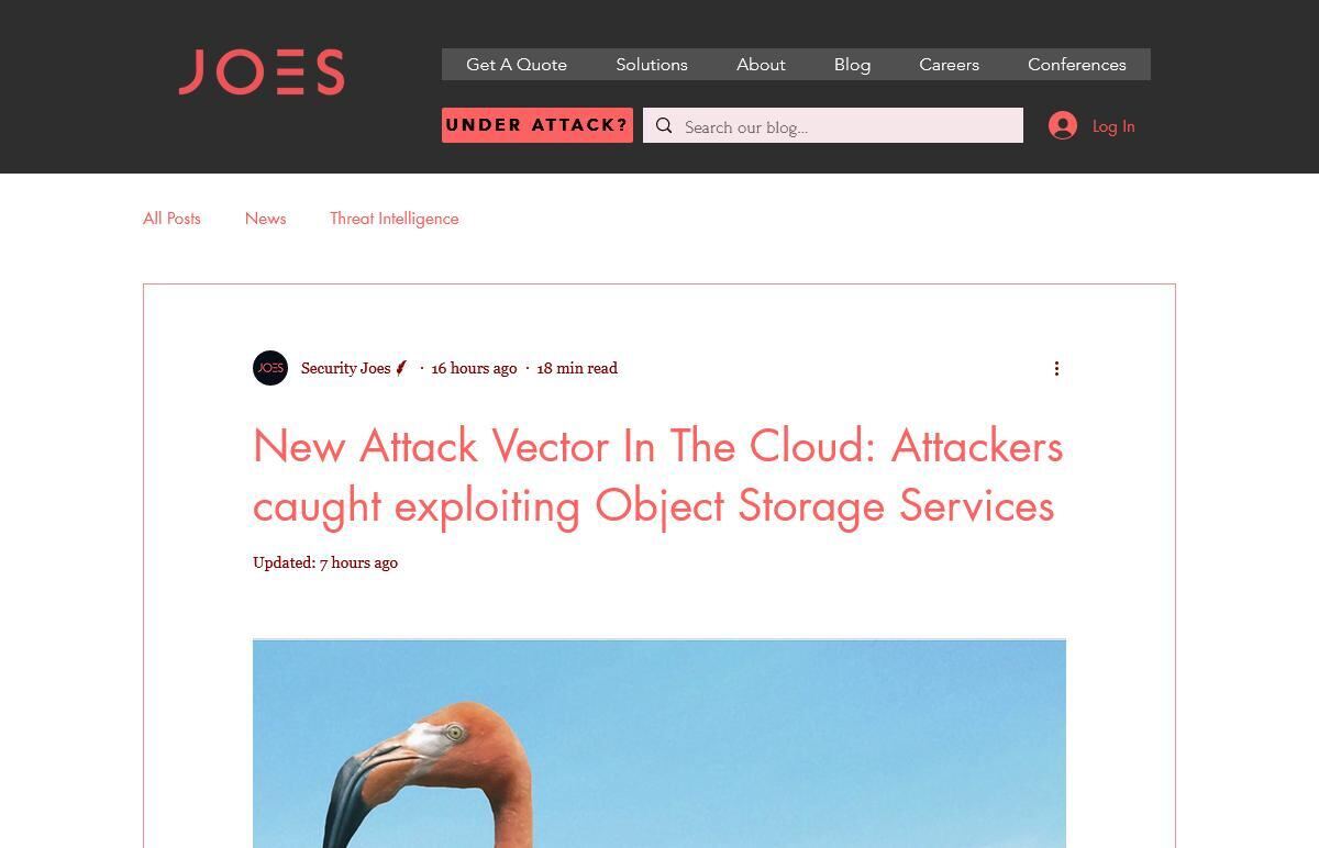 New Attack Vector In The Cloud: Attackers caught exploiting Object Storage Services
