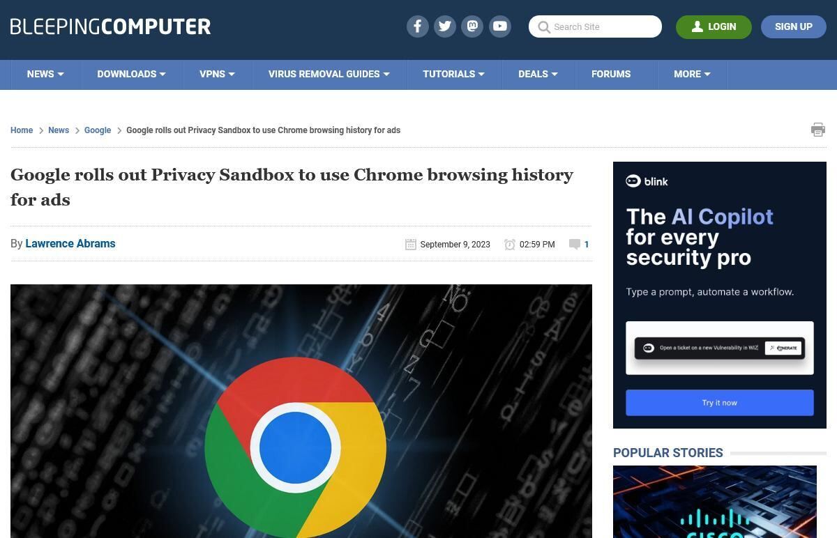 Google rolls out Privacy Sandbox to use Chrome browsing history for ads