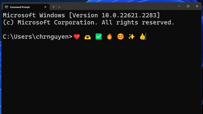 Windows Terminal プレビュー1.19の絵文字機能