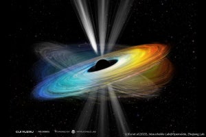 国立天文台など、M87の超大質量ブラックホールが自転している証拠を観測