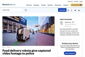 Uber Eatsの食品配達ロボットが犯罪捜査に活用され、犯人が逮捕