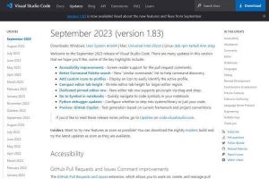 Visual Studio Code 2023年9月の新機能とハイライト