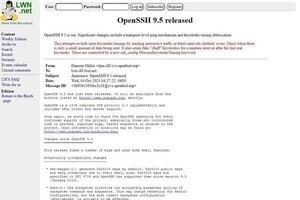 OpenSSH 9.5リリース、新機能を追加