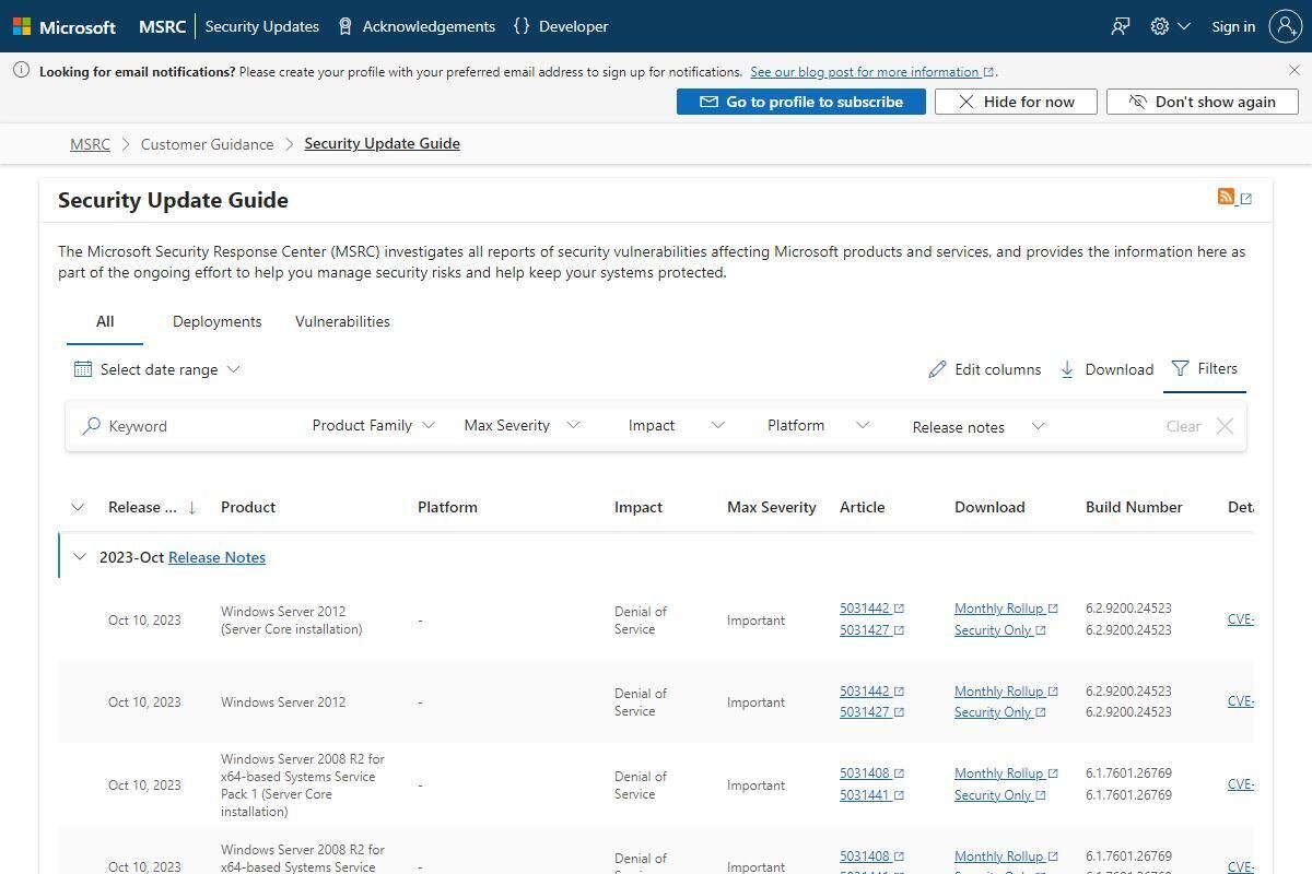 Security Update Guide - Microsoft