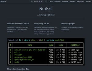 テーブル表示も鮮やかなRust製シェル「Nushell」v0.86.0