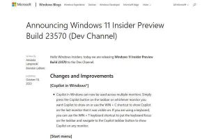Windows 11の新機能「Copilot in Windows」、マルチディスプレイに対応