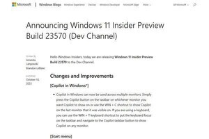 Windows 11の新機能「Copilot in Windows」、マルチディスプレイに対応