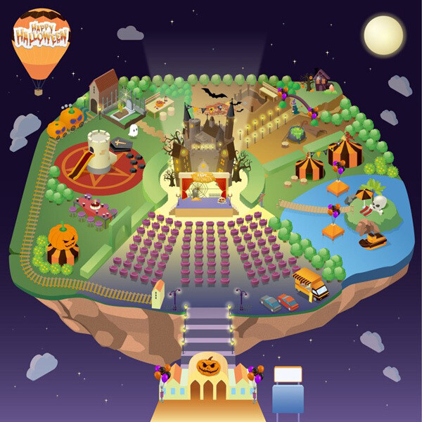 ハロウィン仕様のレイアウトの例