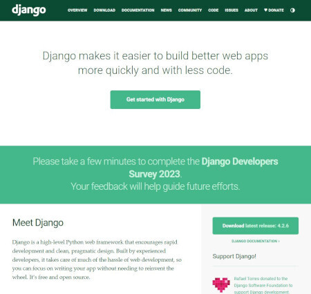 「Django」(公式Webサイト)