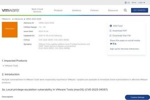 VMware Toolsに重大な脆弱性、アップデートを