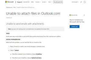 Outlook.comで一部の電子メールの送受信に障害