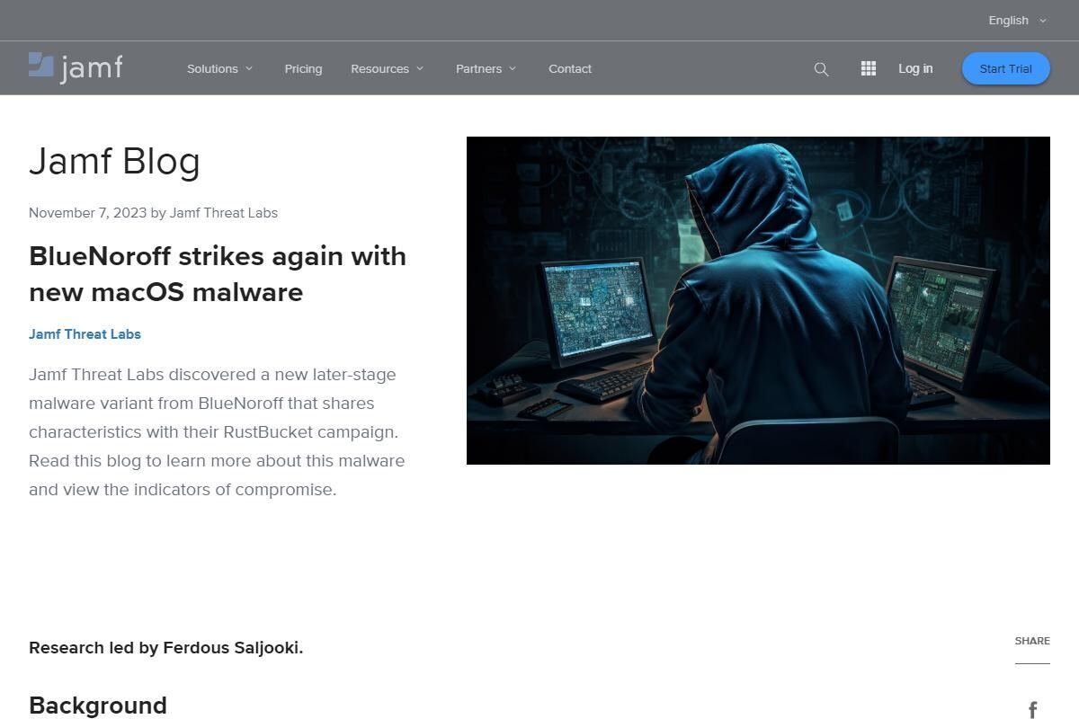 Jamf Threat Labs Discovers Malware from BlueNoroff