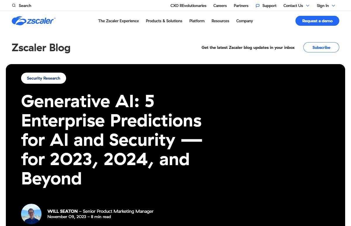 Generative AI Enterprise Predictions｜ThreatLabz