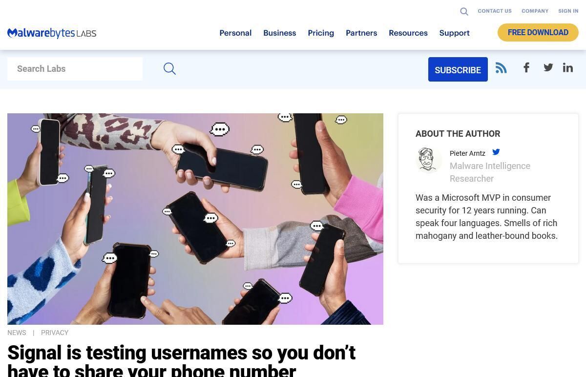 Signal is testing usernames so you don’t have to share your phone number｜Malwarebytes