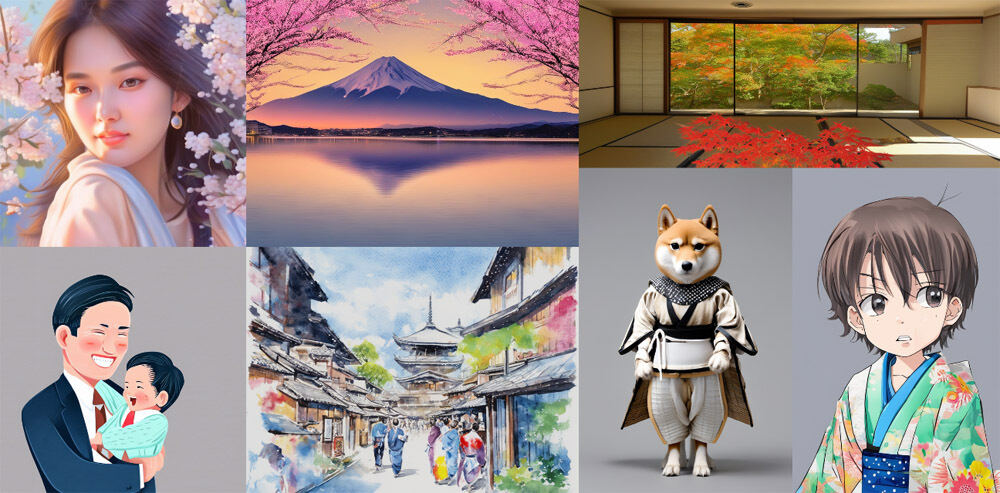 「Japanese Stable Diffusion XL」で生成した画像の例