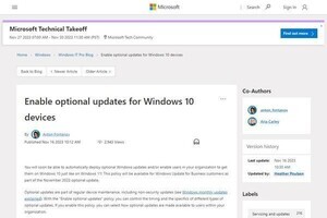 Windows 10デバイス向けオプション更新の自動展開機能を提供、Microsoft