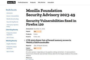 FirefoxとThunderbirdに脆弱性、更新プログラムの適用を