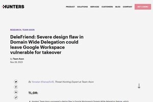 Google Workspaceのドメイン全体の委任に潜在的な脆弱性