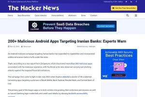 200を超えるAndroidアプリ、イランの銀行を攻撃