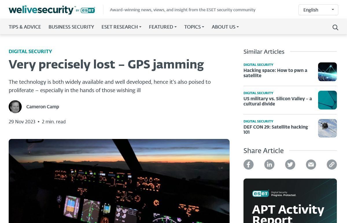 Very precisely lost – GPS jamming