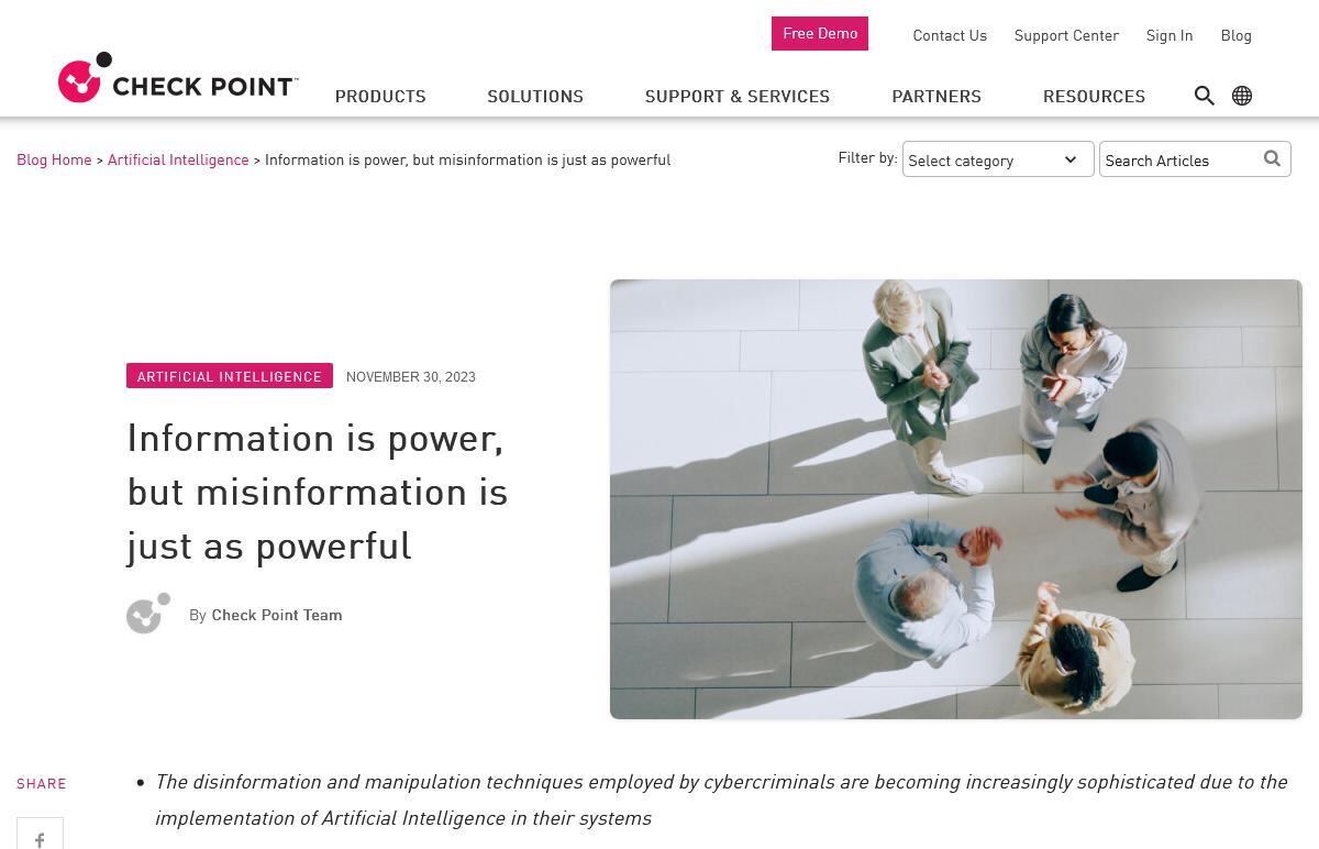 Information is power、but misinformation is just as powerful - Check Point Blog