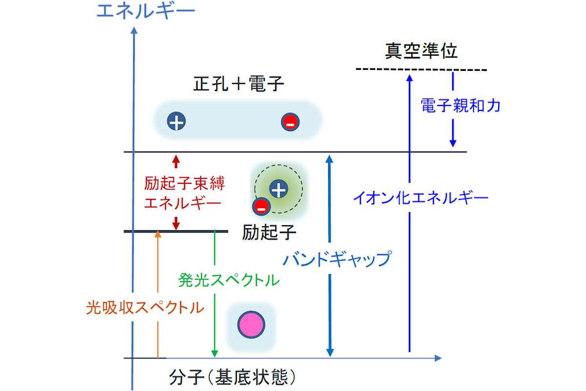 EBEの測定法を表すエネルギーダイヤグラム