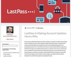 LastPassがマスターパスワードの文字数要件強化、12文字以上が必須に