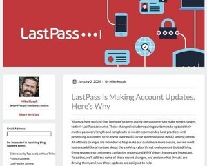 LastPassがマスターパスワードの文字数要件強化、12文字以上が必須に