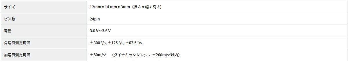 新製品の主な仕様