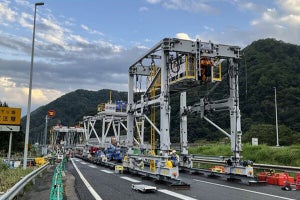鹿島、橋梁工事による交通規制を最大85%短縮できる新システムを実証