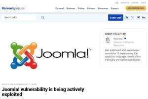 オープンソースCMS「Joomla!」の脆弱性悪用を確認、CISAが注意喚起
