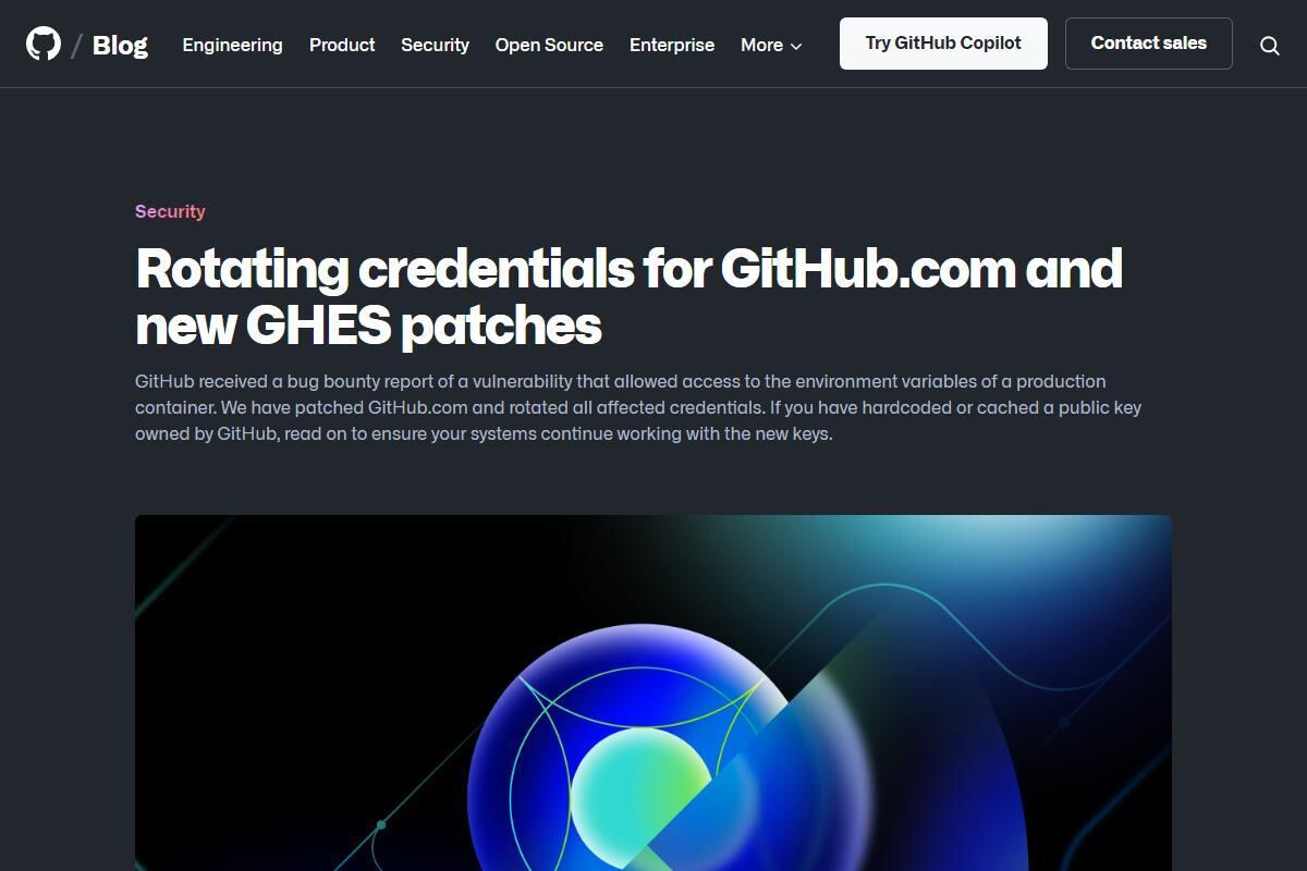 Rotating credentials for GitHub.com and new GHES patches - The GitHub Blog