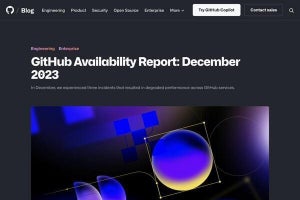 GitHub、2023年12月に発生したサービス低下の原因と対応を報告
