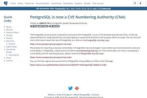 米国MITRE、PostgreSQLをCVE採番機関(CNA)に認定