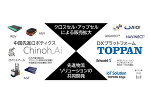 TOPPANデジタルとChinoh.Ai、物流DXの推進に向けロボティクス分野で協業