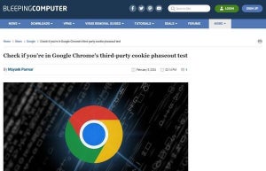 Google ChromeがサードパーティCookie廃止開始、最初の1%に該当するか調べる方法