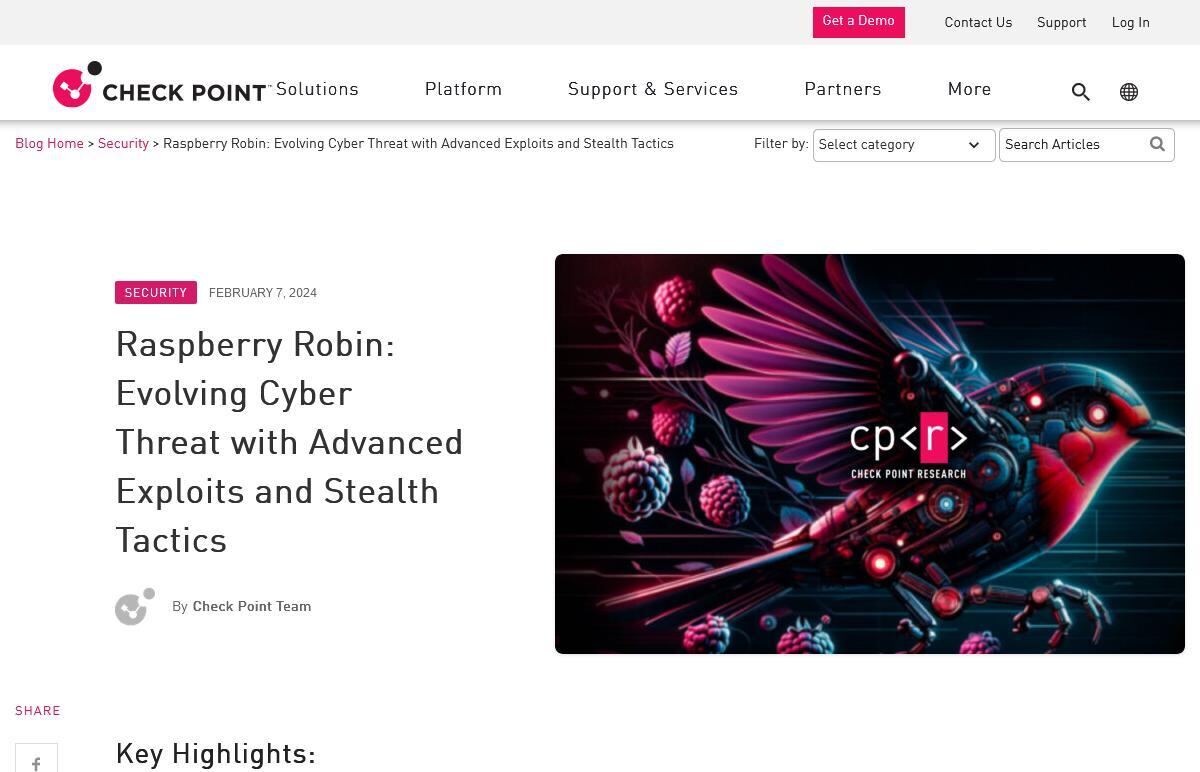 Raspberry Robin: Evolving Cyber Threat with Advanced Exploits and Stealth Tactics - Check Point Blog