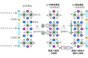 京大、ペロブスカイト層状酸化物「La2SrSc2O7」が強誘電体となることを実証