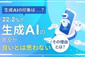 生成AIの普及について、22.2%が「良いとは思わない」と回答 - その理由は？