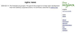 Nginxの主要開発者、プロジェクト離れてFreenginx.org発足 - オープンソース守る